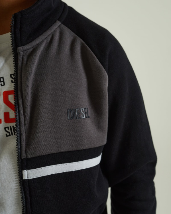 Diesel Larkin Zip Through Black Red