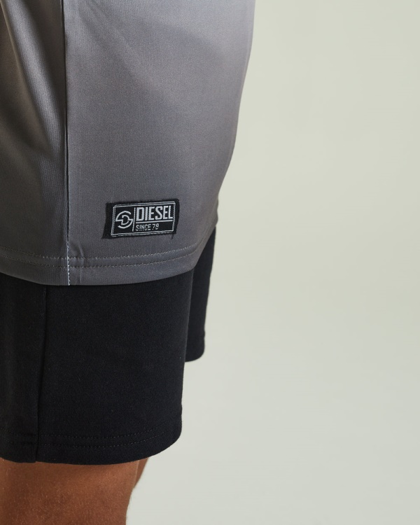 Diesel Jack Dip Dye Tee White/Grey Navy