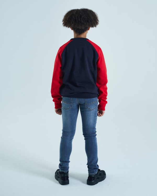 Irving Sweater Navy/Red Diesel Grey