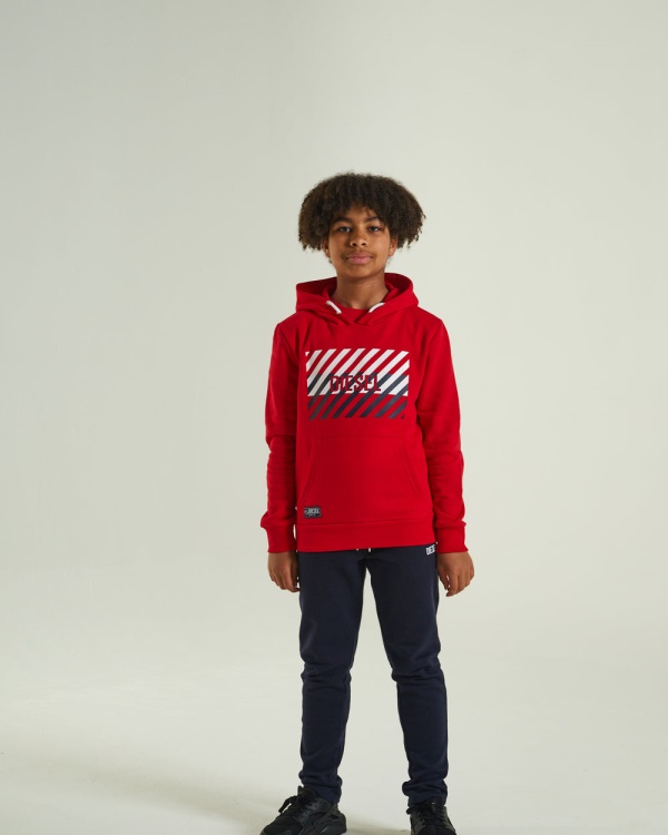 Navy Diesel Troy Hood Red