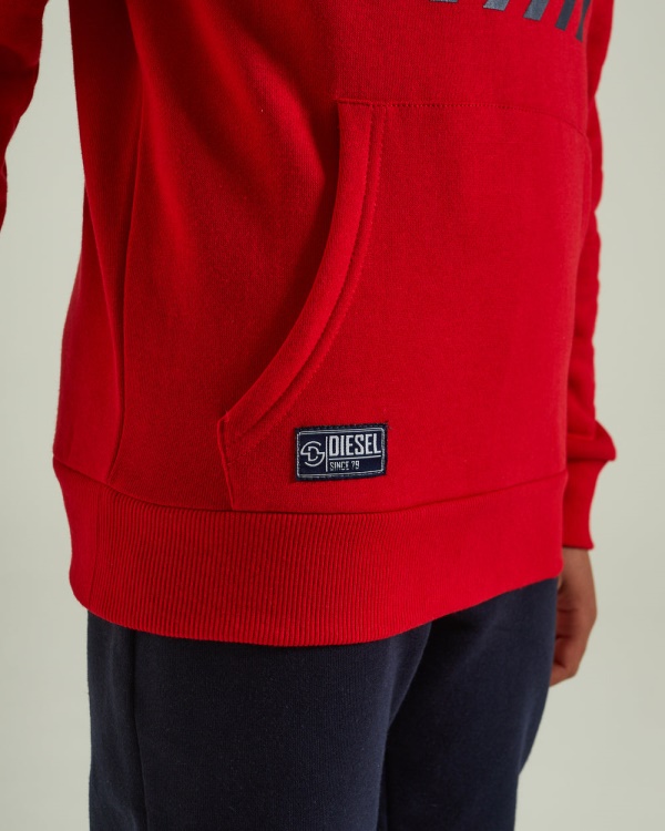 Navy Diesel Troy Hood Red