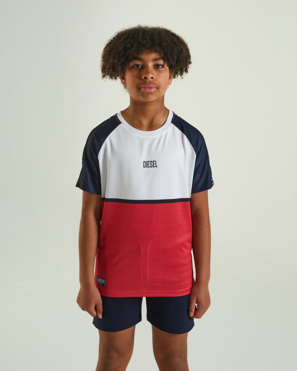 Diesel Ceaser Tee Red Grey