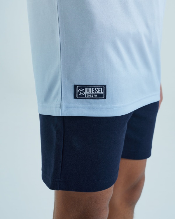 Diesel Jack Dip Dye Tee White/Sky Blue Navy