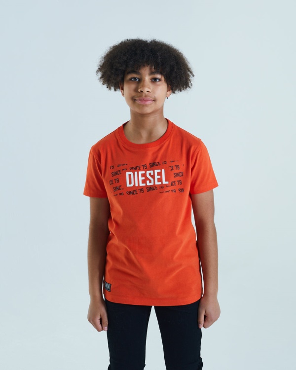 Gordy Tee Orange Diesel Navy