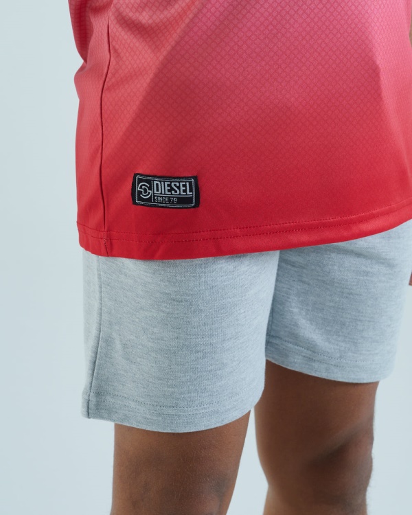 Diesel Farley Tee White/Red Navy