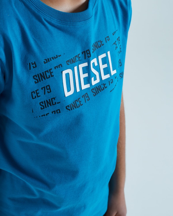 White Diesel Gordy Tee Sea Blue
