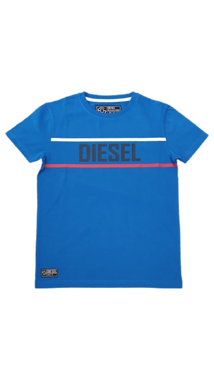 Kieran Tee Blue Diesel Red