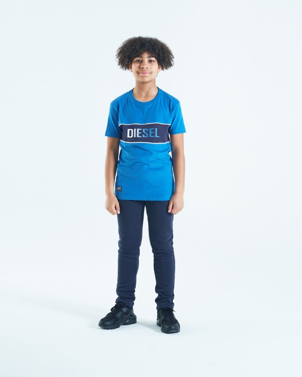 Roy Tee Cobalt Diesel White
