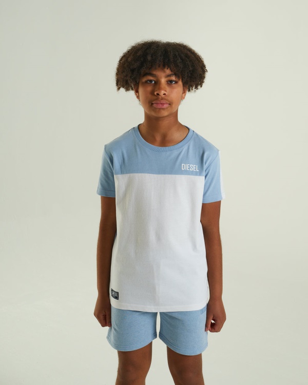 Red Diesel Noah Tee Sky Blue Melange