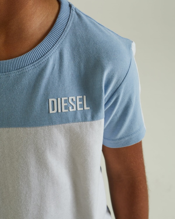 Red Diesel Noah Tee Sky Blue Melange
