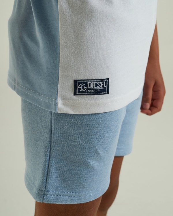 Red Diesel Noah Tee Sky Blue Melange