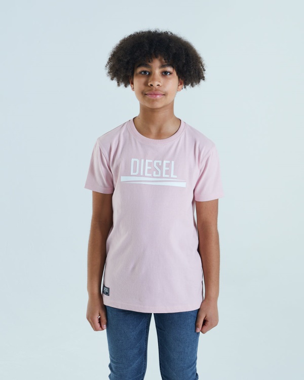 Navy Diesel Shawn Tee Pink
