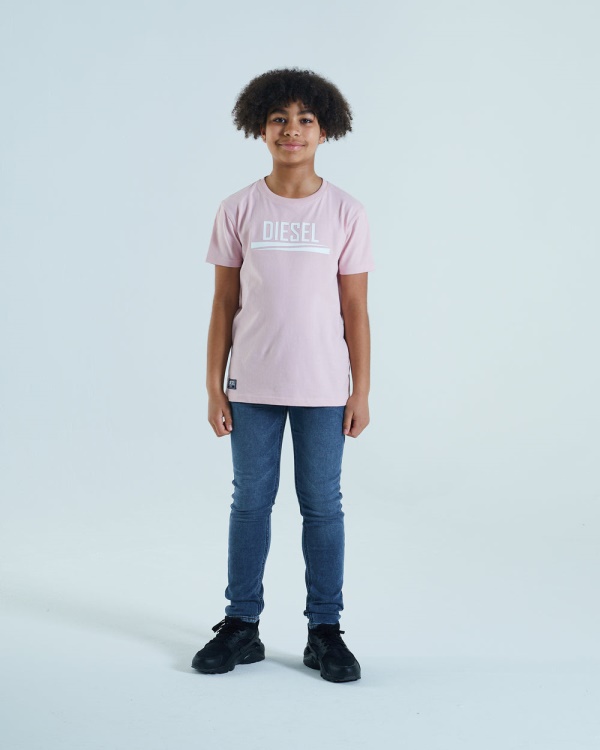 Navy Diesel Shawn Tee Pink