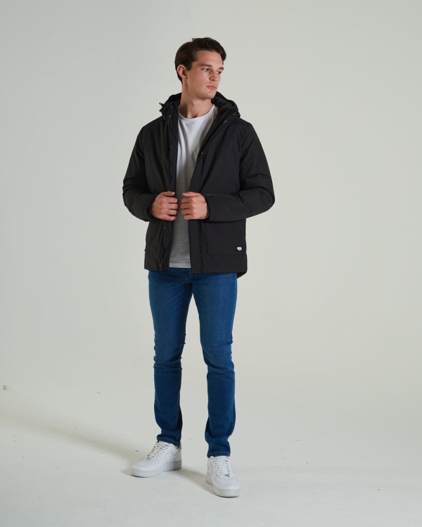 Khaki Diesel Bronson Parka Jacket New Black