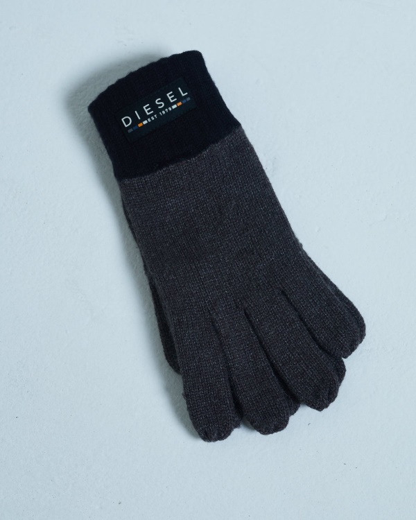 Diesel Christopher Gloves Black Grey