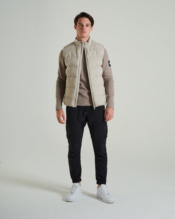 Gaston Gilet Sandy Dune Diesel Black