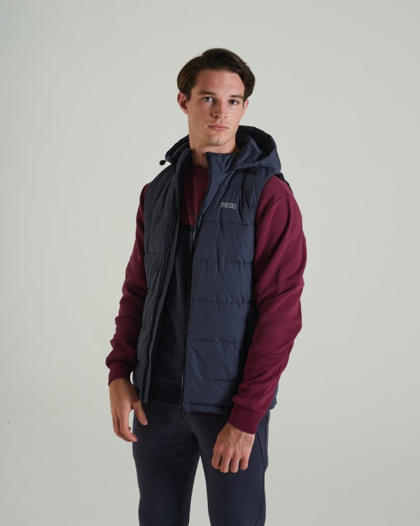 Diesel Oriel Gilet Thunder Grey White