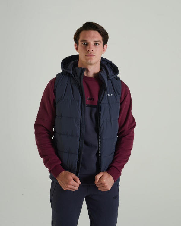 Diesel Oriel Gilet Thunder Grey White