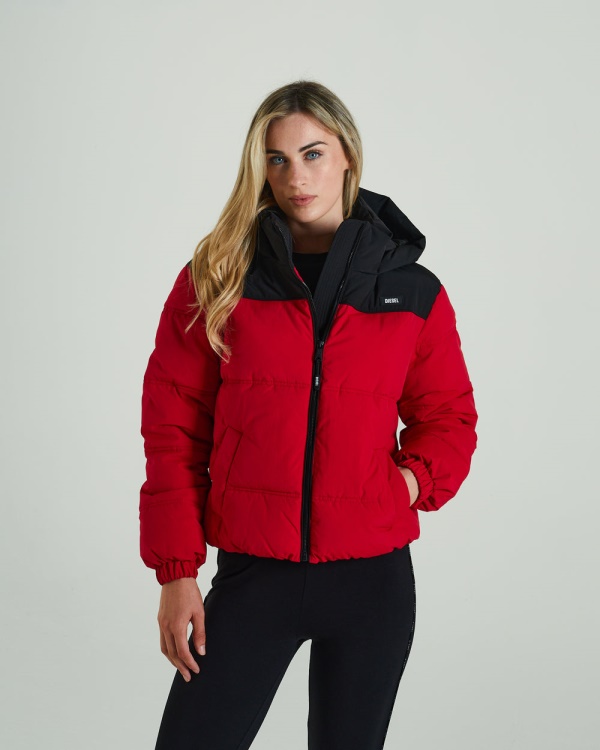 Vanessa Coat Tango Red Diesel Grey