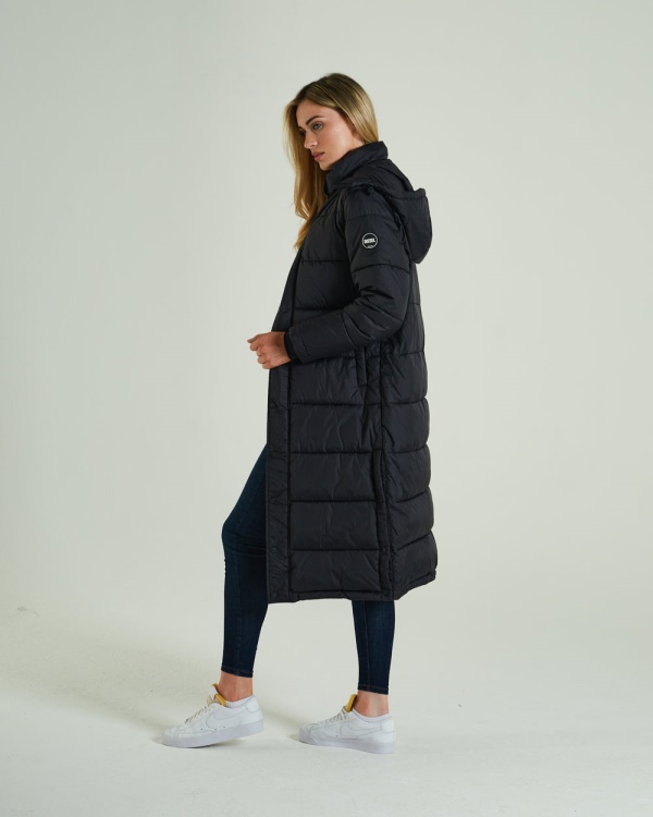 Tess Coat Black Diesel Purple