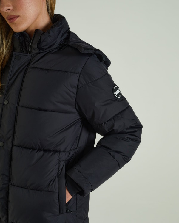 Tess Coat Black Diesel Purple