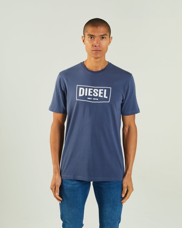Beige Miller Tee Steel Indigo Diesel