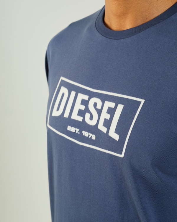 Beige Miller Tee Steel Indigo Diesel