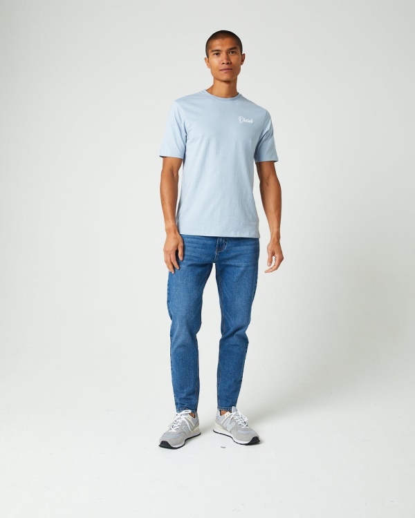 Diesel Dakota Tee Blue Fog Red