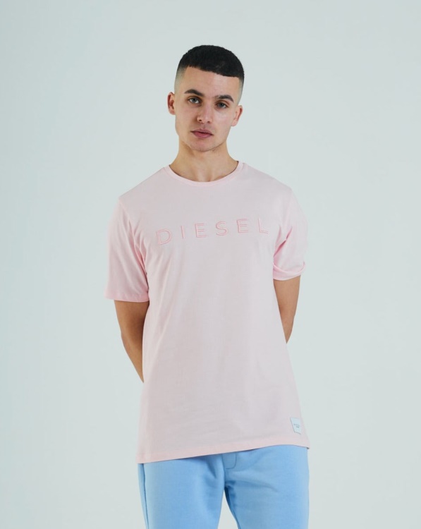 Diesel Shayne Tee Bermuda Pink Navy