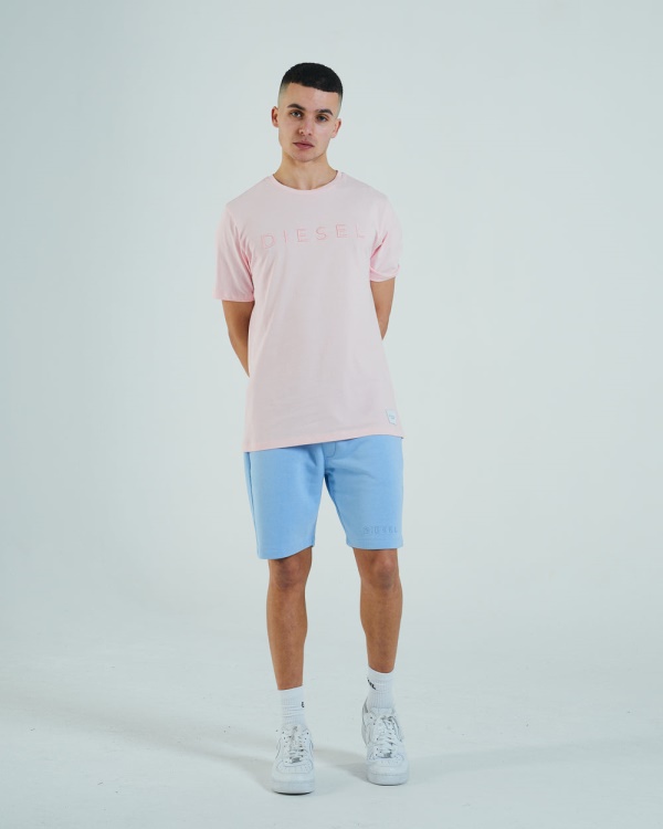 Diesel Shayne Tee Bermuda Pink Navy