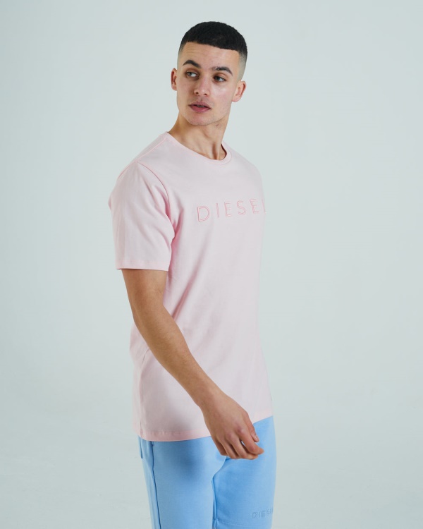 Diesel Shayne Tee Bermuda Pink Navy