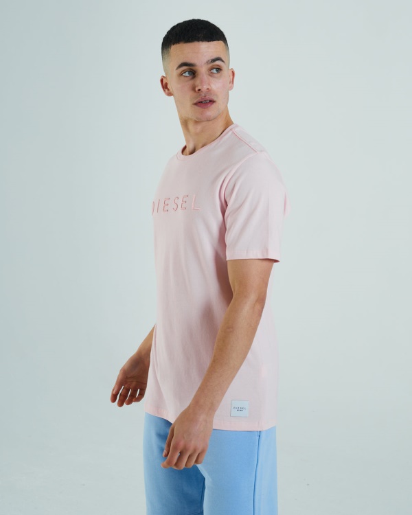 Diesel Shayne Tee Bermuda Pink Navy