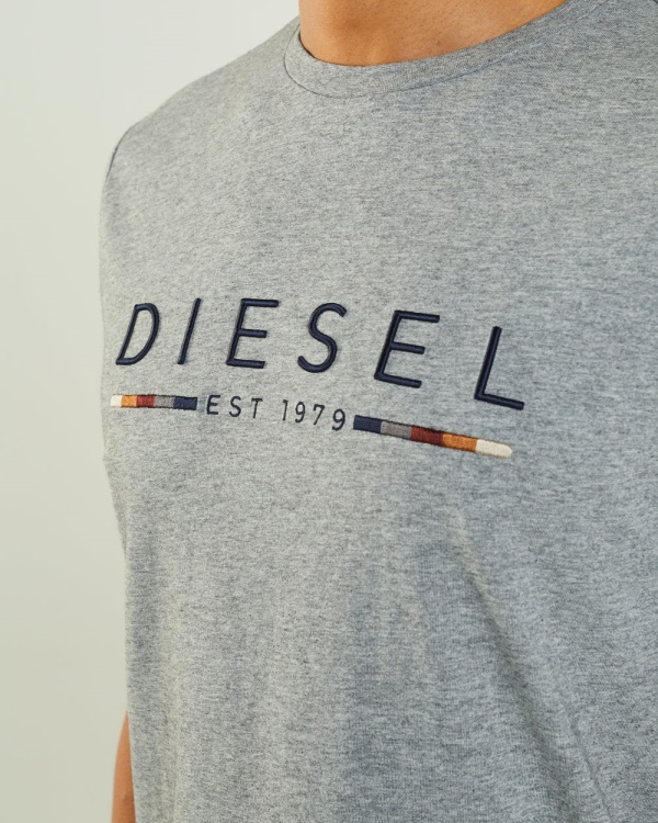 Diesel Fabriccio Tee Grey Marl White