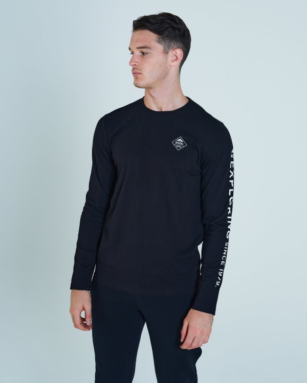 Bryson Ls Tee Black Diesel Navy