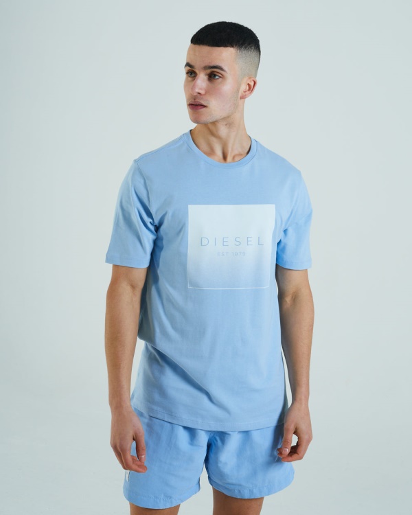 Stuart Tee Natural Blue Diesel Green