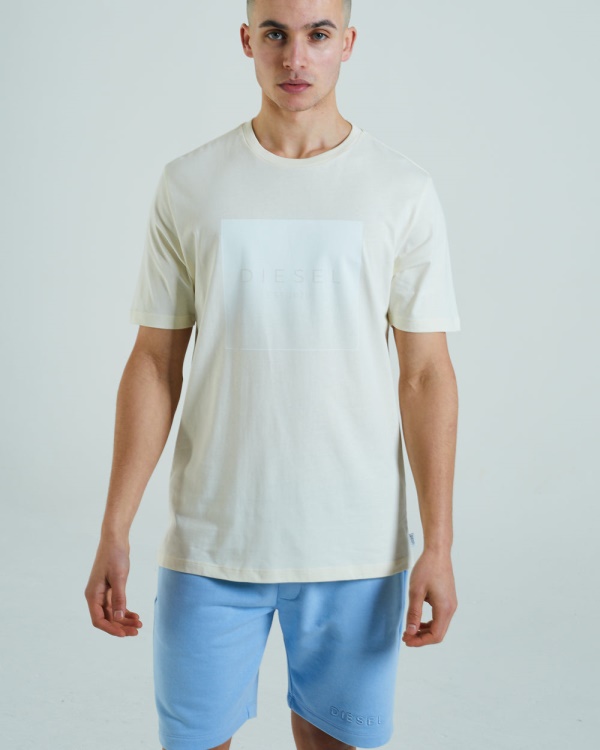 White Stuart Tee Mellow Yellow Diesel