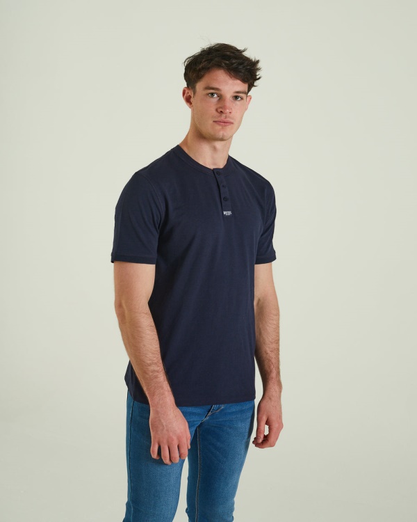 Diesel Kian Henley Navy Blazer White