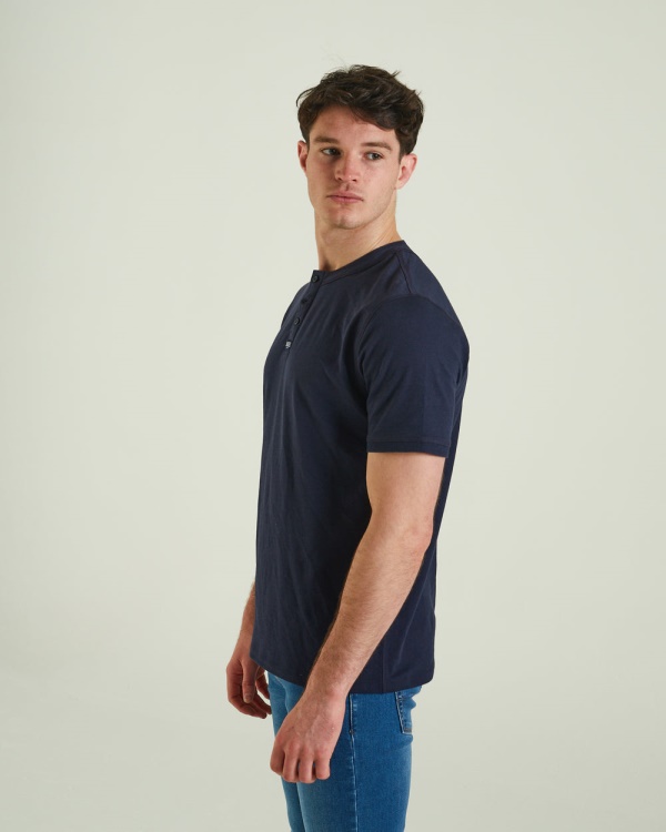 Diesel Kian Henley Navy Blazer White