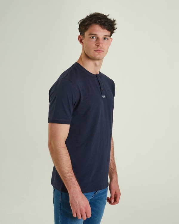 Diesel Kian Henley Navy Blazer White