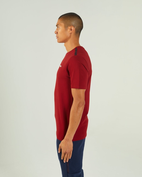 Diesel Hugo Tee Red Dahlia Blue