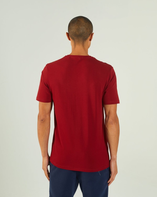 Diesel Hugo Tee Red Dahlia Blue