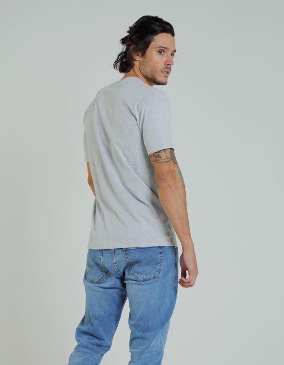 Navy Diesel Basic Scott V Neck Pebble