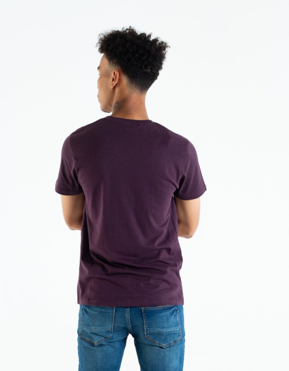 Diesel Basic Scott V Neck Tee Black Cherry Blue