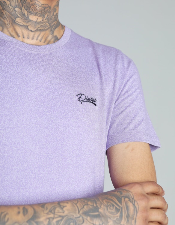 Diesel Basic Matt O Neck Tee Violet Haze Red
