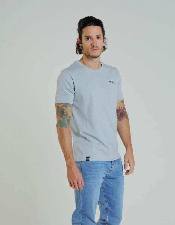 Purple Basic Matt O Neck Tee Arctic Grey Diesel