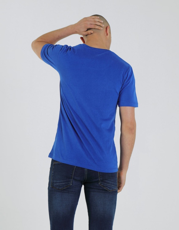 Diesel Basic Scott V Neck Tee Riviera Blue Grey