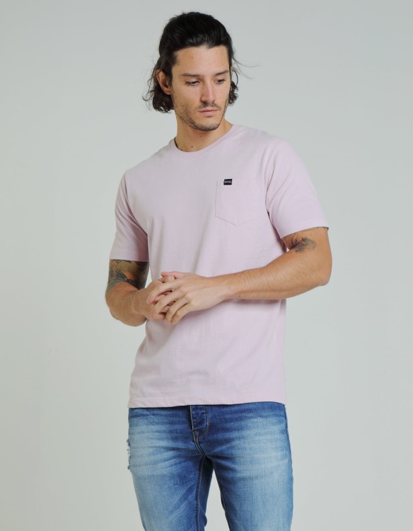Diesel Basic Brett Pocket Tee Winsome Orchid White