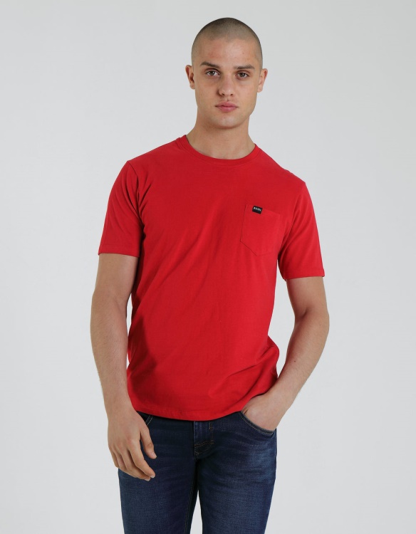 Pink Basic Brett Pocket Tee Barbados Cherry Diesel
