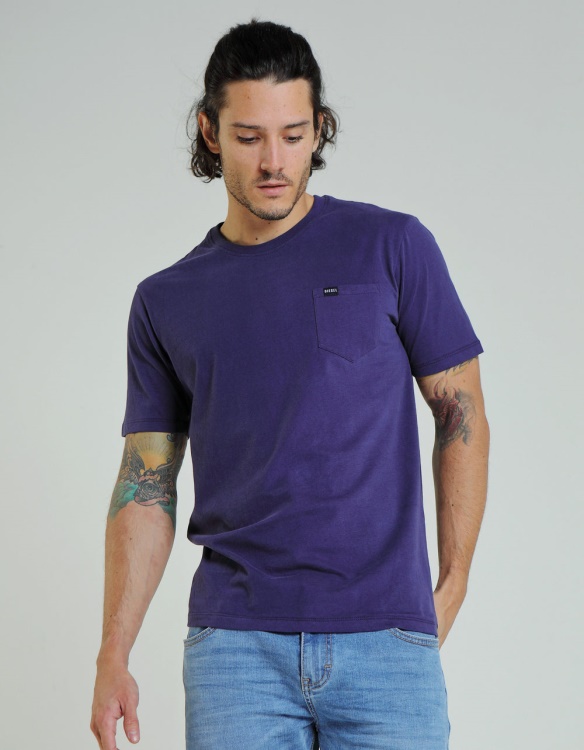 Basic Brett Pocket Tee Eclipse Blue Diesel