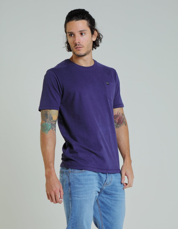 Basic Brett Pocket Tee Eclipse Blue Diesel